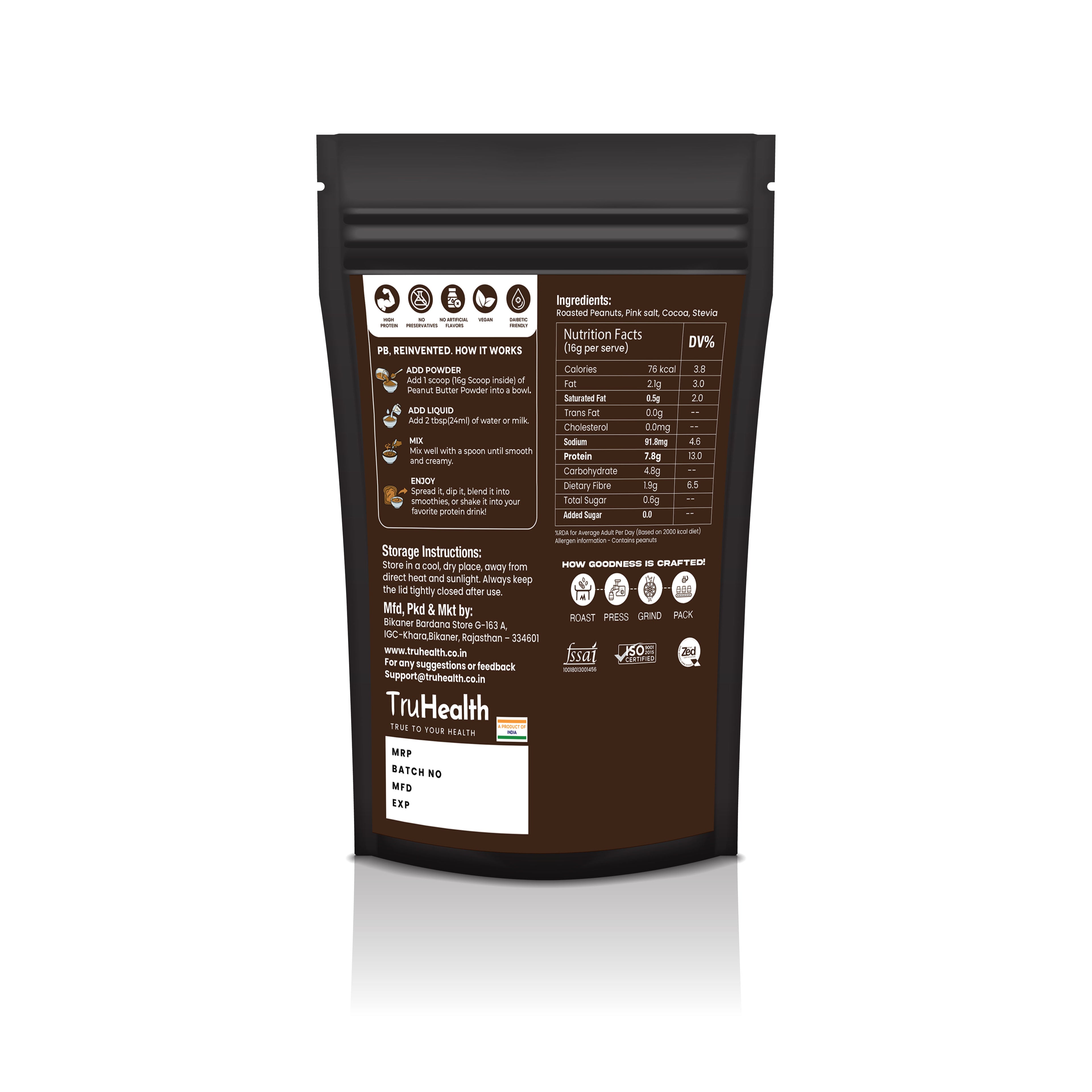 Chocolate Peanut Butter Powder